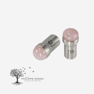 Attache diapason - Quartz rose - 15 mm