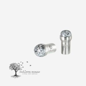 Attache diapason - Obsidienne flocon de neige - 15 mm